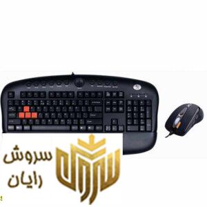 کیبورد و ماوس مخصوص بازی ای فورتک مدل KX2810