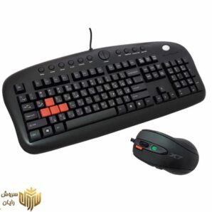 کیبورد و ماوس مخصوص بازی ای فورتک مدل KX2810