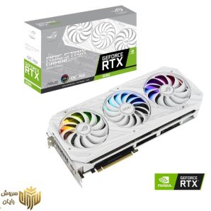 کارت گرافیک ایسوس مدل ROG STRIX RTX3090 O24G WHITE حافظه 24 گیگابایت ASUS ROG STRIX RTX3090 O24G WHITE Graphics Card