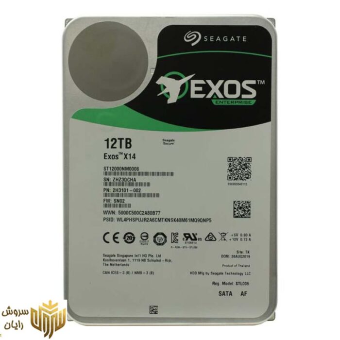 هارد دیسک اینترنال سیگیت مدل Exos ST14000NM001G ظرفیت 14 ترابایت