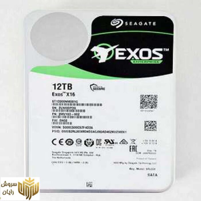 هارد دیسک اینترنال سیگیت مدل Exos ST12000NM000G ظرفیت 12 ترابایت