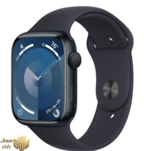 اپل واچ سری 9 آلومینیوم میدنایت با بند اسپرت سیلیکون