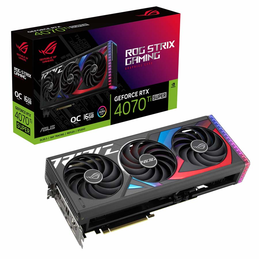 کارت گرافیک ASUS مدل RTX 4070 Ti SUPER strix 16GB GDDR6X OC