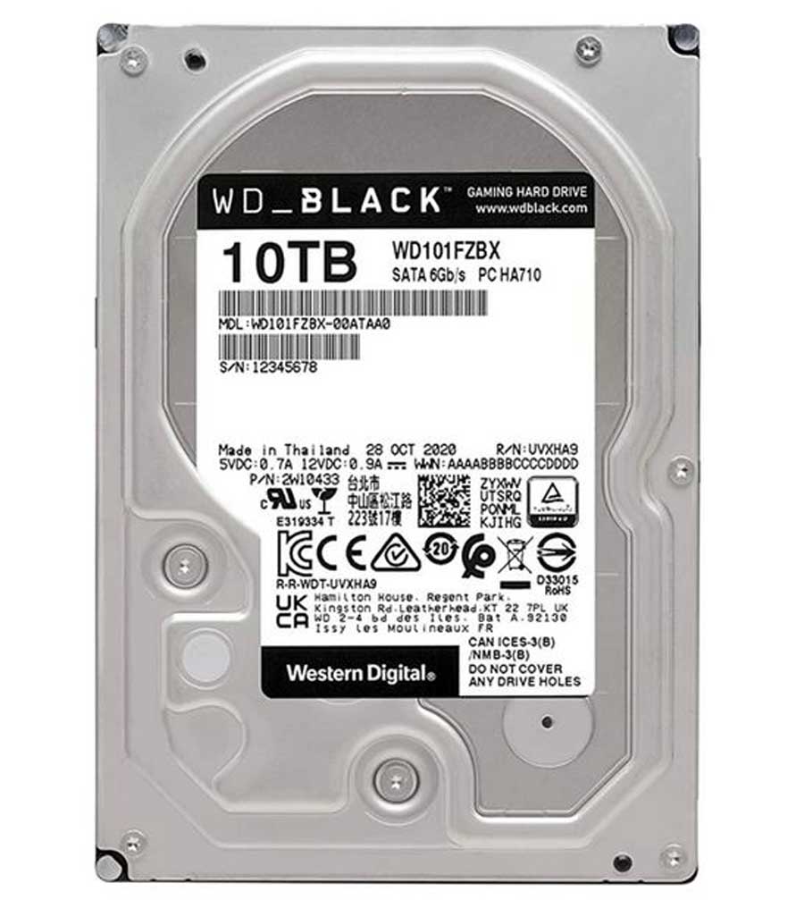 هارددیسک اینترنال وسترن دیجیتال مدل Black WD101FZBX ظرفیت 10 ترابایت