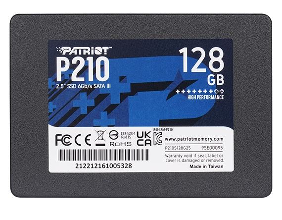 اس اس دی 2.5 اینچی اینترنال پتریوت مدل P210 ظرفیت 128 گیگابایت