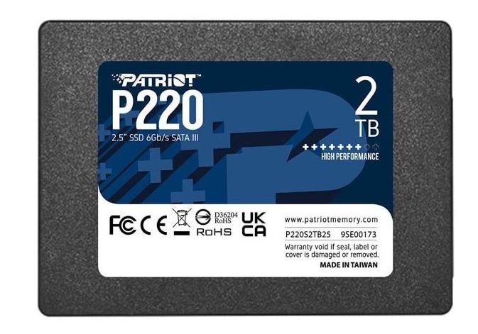 اس اس دی 2.5 اینچی اینترنال پتریوت مدل P220 ظرفیت 2 ترابایت