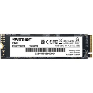 حافظه اس اس دی اینترنال پتریوت مدل P320 M.2 2280 NVMe ظرفیت 256 گیگابایت