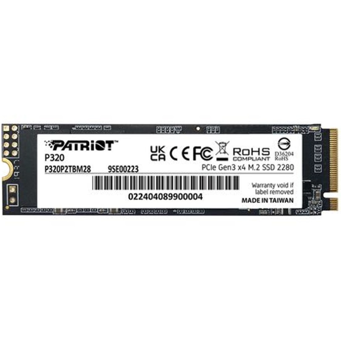 حافظه اس اس دی اینترنال پتریوت مدل P320 M.2 2280 NVMe ظرفیت 256 گیگابایت