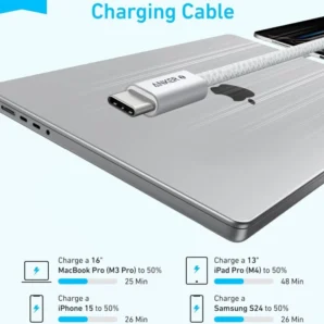 کابل تبدیل USB-C به USB-C انکر مدل Zolo A8060 طول 1 متر