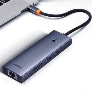 هاب UltraJoy USB-C باسئوس مدل B00052805813 ظرفیت ۷ پورت