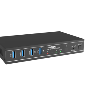 کی وی ام سوئیچ 2 پورت HDMI 2.0/USB 3.0 فرانت مدل FN-K3H21 با رزولوشن 4K@60 به همراه ریموت